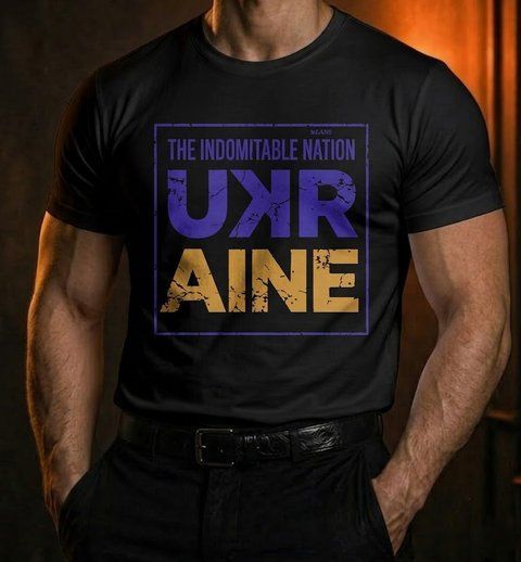 Чоловіча футболка Lans "Україна", розмір M, black