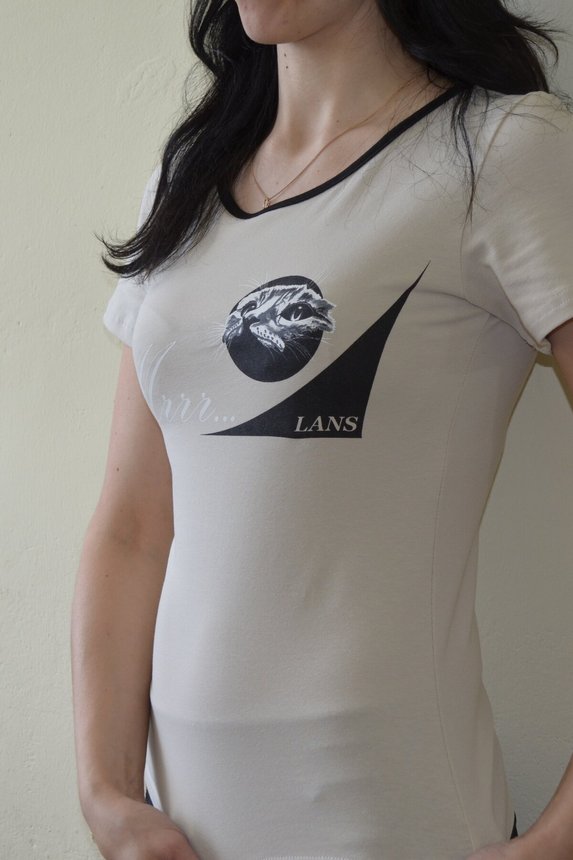 Жіноча футболка Lans з коротким рукавом, розмір S, beige