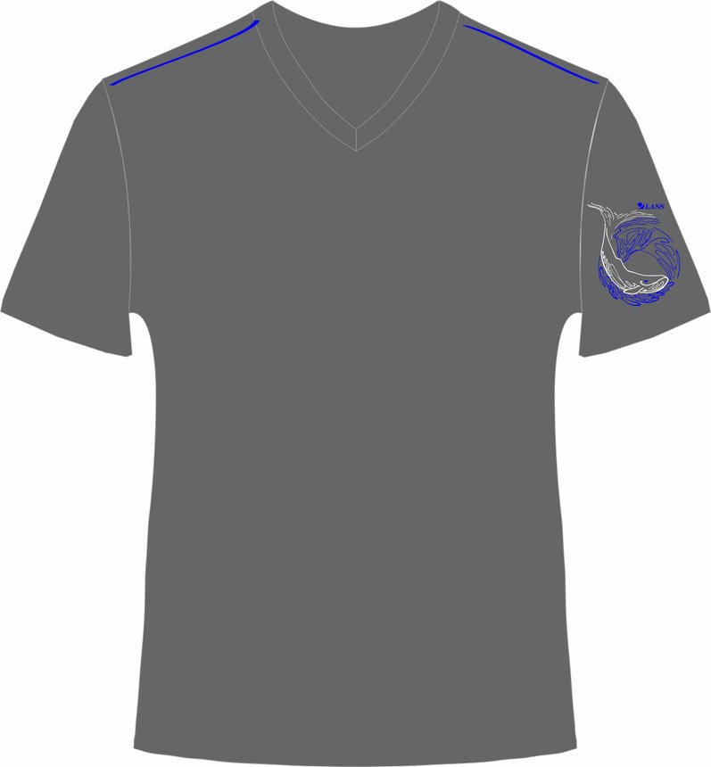 Чоловіча футболка Lans Кит, розмір M, grey