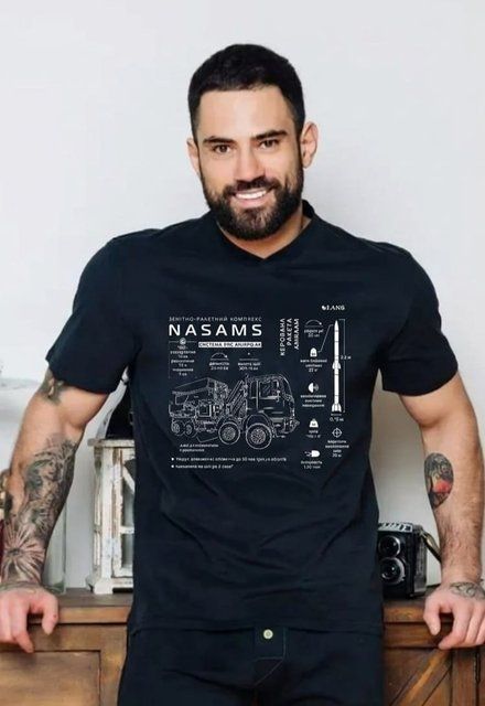 Чоловіча футболка Lans "Nasams", розмір M, black