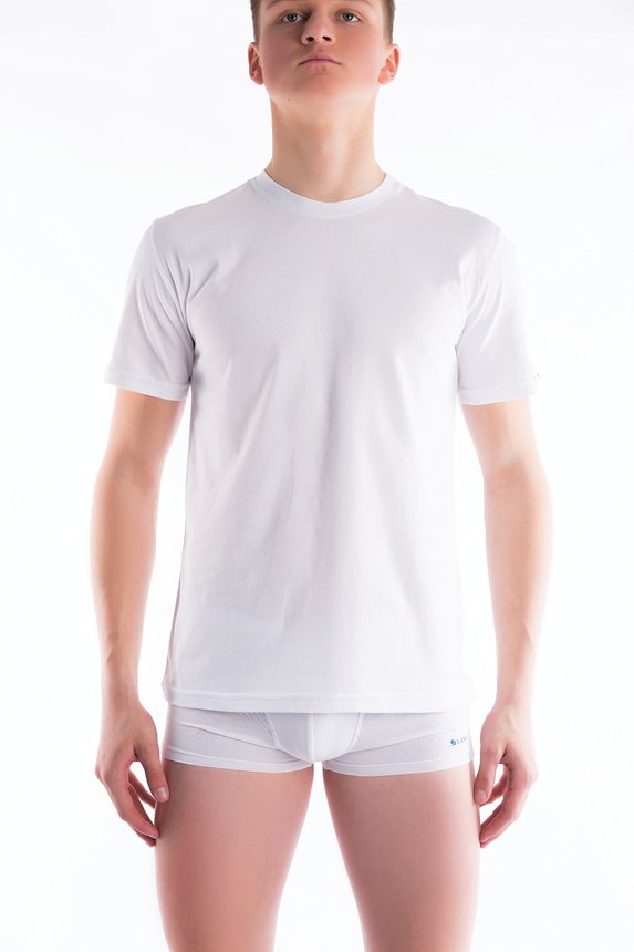 Летняя прохладная футболка Lans с круглым воротом, размер 3XL, white