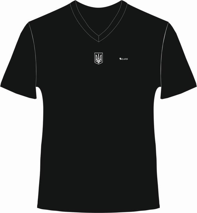 Чоловіча футболка Lans Тризуб, розмір M, black
