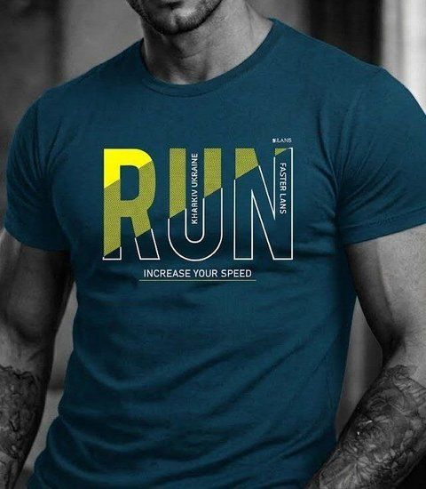 Чоловіча футболка Lans "Run", розмір M, aqua