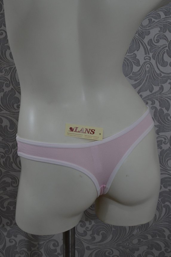 Трусики стрінги жіночі Lans "Крапочки", розмір S, рожевий